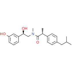 N-((2R)-2-hydroxy-2-(3-hydroxyphenyl)ethyl)-N-methyl-2-(4-(2-methylpropyl)phenyl)propanamide